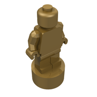 Деталь LEGO Minifig Trophy Statuette, Жемчужно-золотой