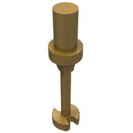 Деталь LEGO Bar 3L with Handle, Stop Ring and Side Stops (Minifig Ski Pole), Жемчужно-золотой
