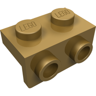 Деталь LEGO Кронштейн 1 x 2 - 1 x 2, Жемчужно-золотой
