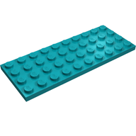 Деталь LEGO Пластина 4 x 10, Темно-бирюзовый