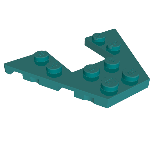 Набор LEGO Wedge Plate 4 x 6, Темно-бирюзовый