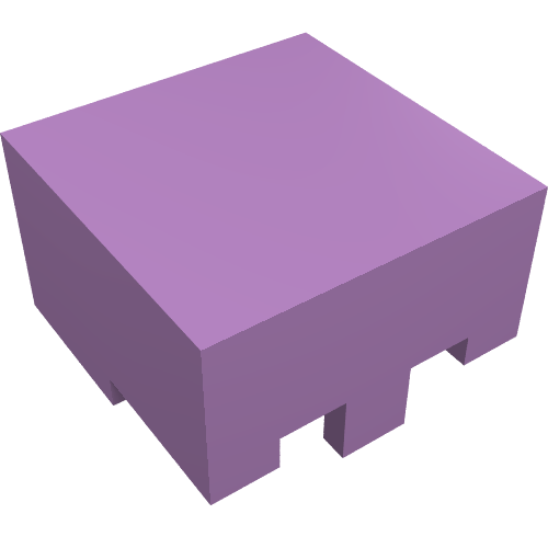 Набор LEGO Minifig Helmet Rectangular (Minecraft), Medium Lavender