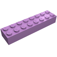 Деталь LEGO Кирпичик 2 x 8, Средне-лавандовый