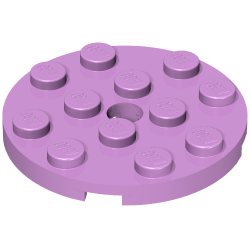 Набор LEGO Plate Round 4 x 4 with Pin Hole, Medium Lavender