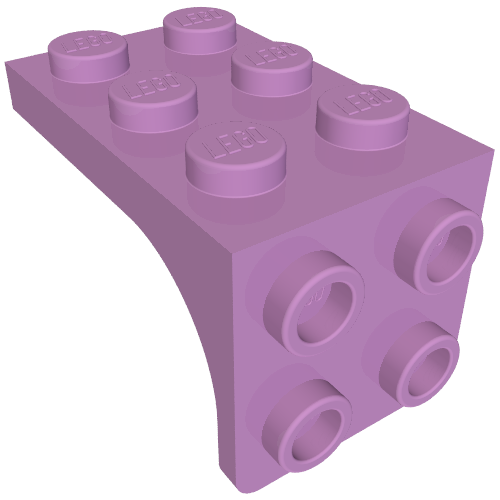 Набор LEGO Bracket 2 x 3 - 2 x 2, Curved Sides, Medium Lavender