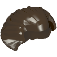 Деталь LEGO Minifig Hair - Swept Back with Widow's Peak Chin-Length and Bushy in Back, Темно-коричневый