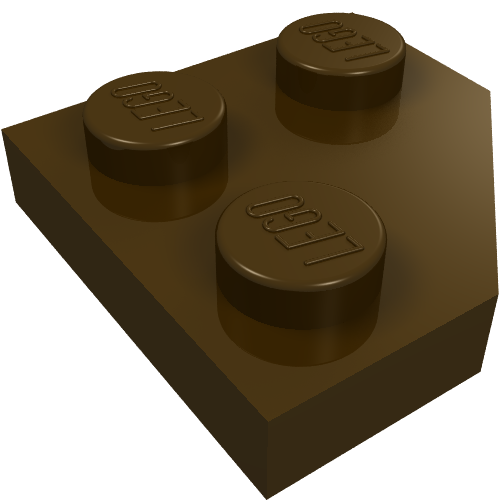 Набор LEGO Wedge Plate 2 x 2 Cut Corner, Темно-коричневый