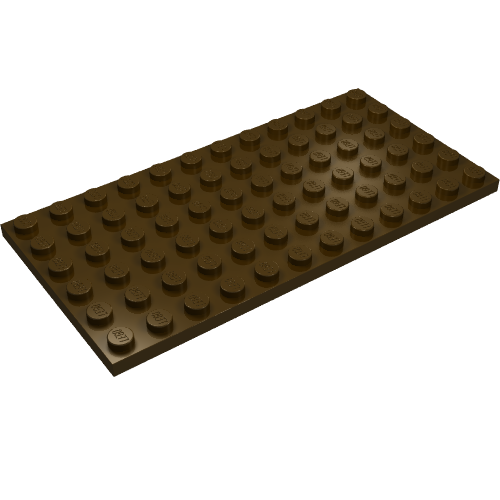 Набор LEGO Plate 6 x 12, Темно-коричневый