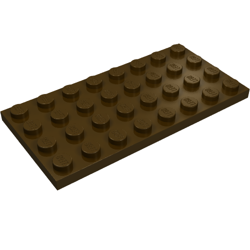 Набор LEGO Plate 4 x 8, Темно-коричневый