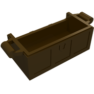 Деталь LEGO Treasure Chest Bottom without Rear Slots, Темно-коричневый