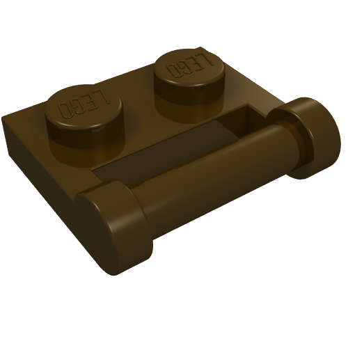 Набор LEGO Plate Special 1 x 2 [Side Handle Closed Ends], Темно-коричневый