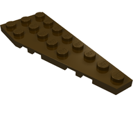 Деталь LEGO Пластина-клин правая 8 x 3, Темно-коричневый