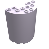 Деталь LEGO Цилиндр половинный 3 x 6 x 6, с вырезом 1 x 2, Лавандовый