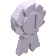 Деталь LEGO Friends Accessories Award Ribbon with Number 1, Лавандовый