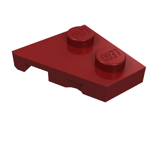 Набор LEGO RIGHT PLATE 2x2 27DEG, Темно-красный