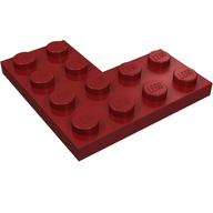 Деталь LEGO Пластина угловая 4 x 4, Темно-красный