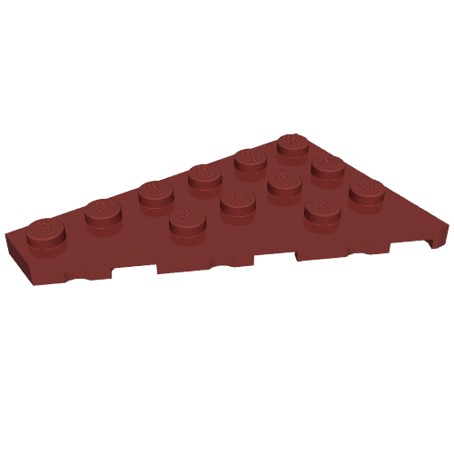 Набор LEGO Wedge Plate 6 x 4 Left, Темно-красный