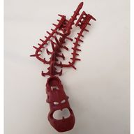 Деталь LEGO Bionicle Piraka Spine Flexible with Mask and Arm Covers, Hakann, Темно-красный