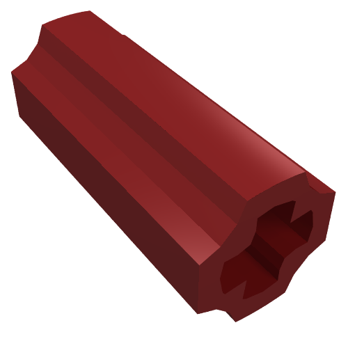Набор LEGO Technic Axle Connector Smooth [with x Hole + Orientation], Темно-красный