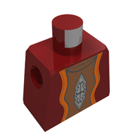 Деталь LEGO Torso SW Neimoidian Viceroy Print, Темно-красный