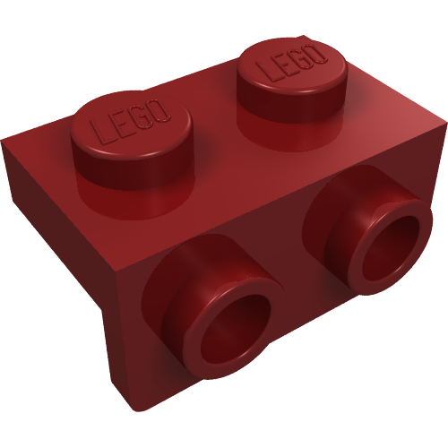 Набор LEGO Bracket 1 x 2 - 1 x 2, Темно-красный