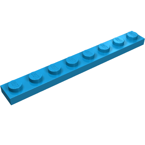 Набор LEGO Plate 1 x 8, Dark Azure