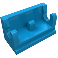Деталь LEGO Hinge Brick 1 x 2 Base, Темно-лазурный