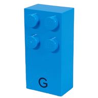 Деталь LEGO Braille Brick 2 x 4 with 4 Studs в › and 'G' Print, Темно-лазурный