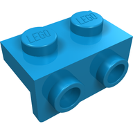 Деталь LEGO Кронштейн 1 x 2 - 1 x 2, Темно-лазурный