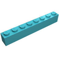 Деталь LEGO Кирпичик 1 x 8, Средне-лазурный