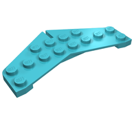 Деталь LEGO Wedge Plate 4 x 8 Tail, Средне-лазурный