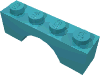 Деталь LEGO Кирпичик-арка 1 x 4, Средне-лазурный