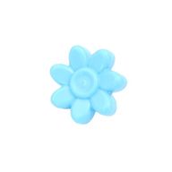 Деталь LEGO Flower, 7 Pebbles on Pin, Средне-лазурный
