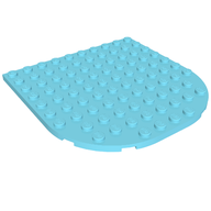 Деталь LEGO Plate 10 x 10 with Rounded End, Средне-лазурный