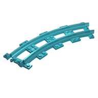 Деталь LEGO Train, Track Plastic, Narrow, Curve, Средне-лазурный