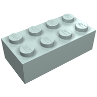 Деталь LEGO Кирпичик 2 x 4, Светлый морской волны