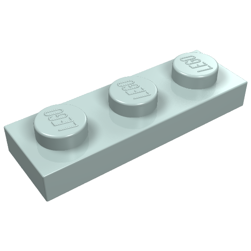 Набор LEGO Plate 1 x 3, Light Aqua