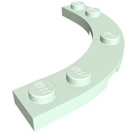Деталь LEGO Plate Round Corner 5 x 5 with 4 x 4 Round Cutout, Светлый морской волны