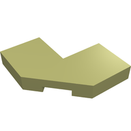 Деталь LEGO Tile, Modified 2 x 2 Corner with Cut Corner - Facet, Оливковый