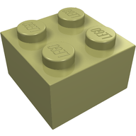 Деталь LEGO Кирпичик 2 x 2, Оливковый
