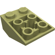 Деталь LEGO Скос перевёрнутый 33° 3 x 2, Оливковый