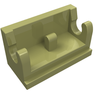 Деталь LEGO Hinge Brick 1 x 2 Base, Оливковый