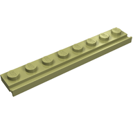 Деталь LEGO Пластина специальная 1 x 8, с направляющей двери, Оливковый