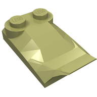 Деталь LEGO Brick Wedged 2 x 3 x 2/3 Two Studs, Wing End, Оливковый