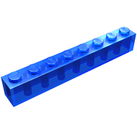 Деталь LEGO Кирпичик 1 x 8, Прозрачный темно-синий