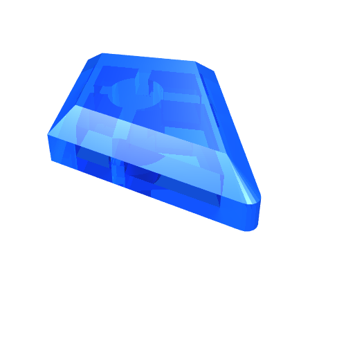 Набор LEGO Tile Special 1 x 2 Diamond Plain, Trans-Dark Blue