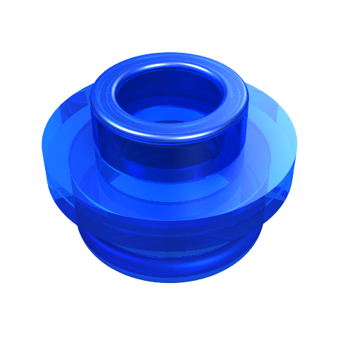 Набор LEGO Plate Round 1 x 1 with Open Stud, Trans-Dark Blue