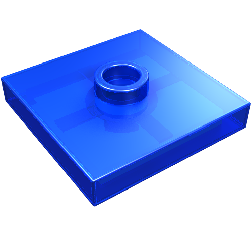 Набор LEGO Plate Special 2 x 2 with Groove and Centre Stud, Trans-Dark Blue