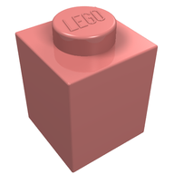 Деталь LEGO Кирпичик 1 x 1, Песочно-красный