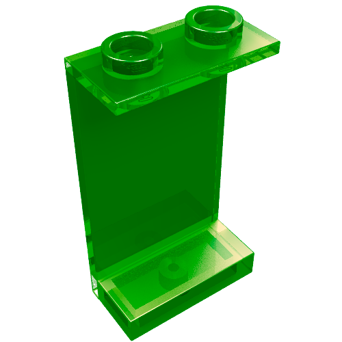 Набор LEGO Panel 1 x 2 x 3 [Hollow Studs], Прозрачный зеленый